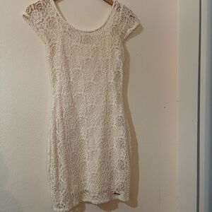 Elegant Cream Lace Dress